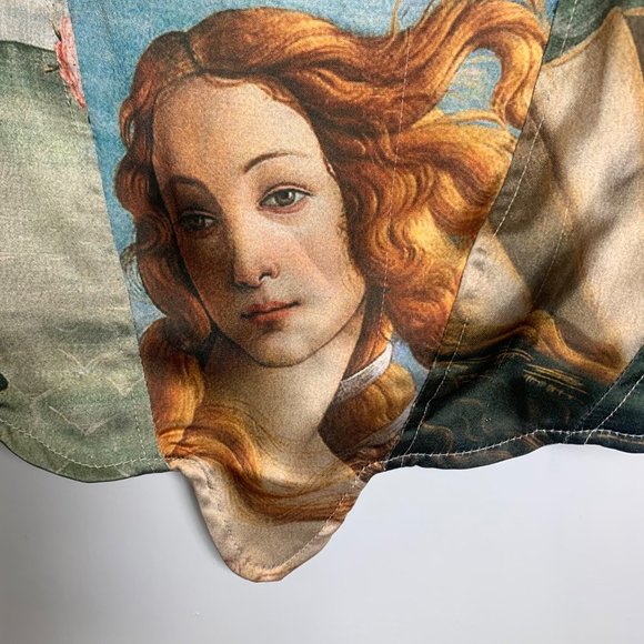 Zara Green and Orange Asymmetrical Graphic Crop Top - Picture 4 of 12